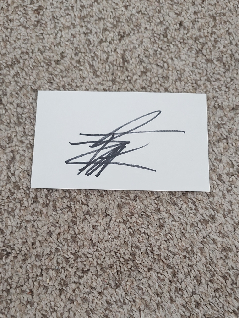 Ty Herdon Signed Index Card